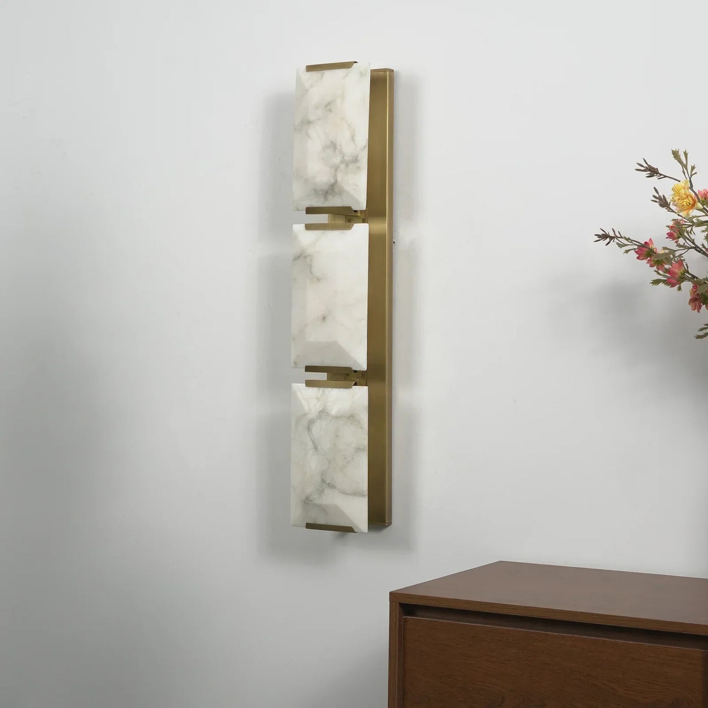 Alabaster Rectangular Wall Lamp
