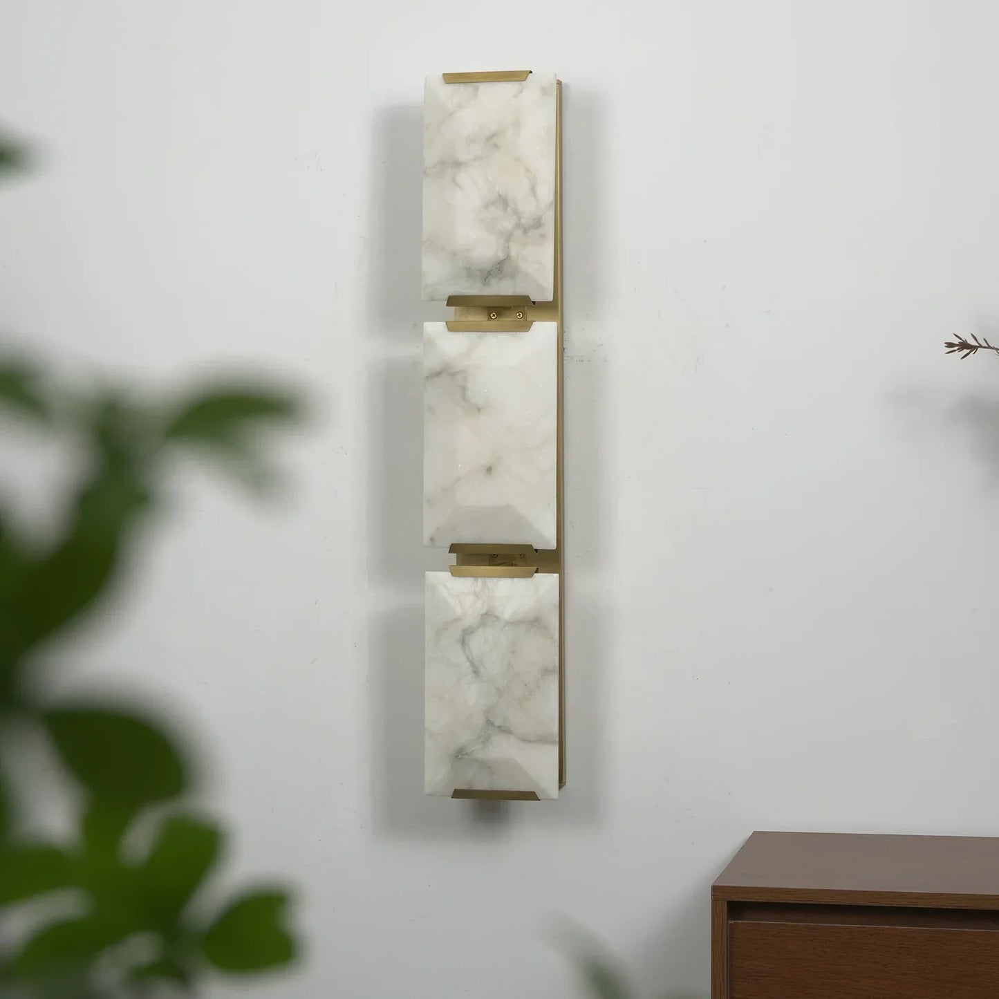Alabaster Rectangular Wall Lamp