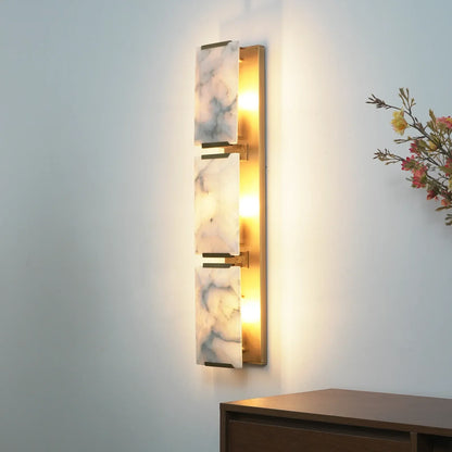 Alabaster Rectangular Wall Lamp