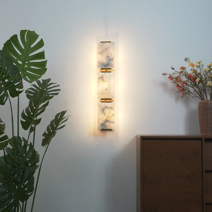 Alabaster Rectangular Wall Lamp