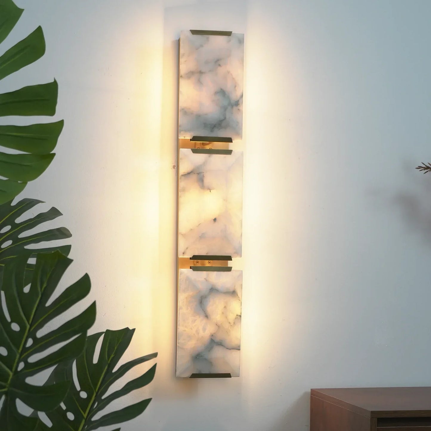Alabaster Rectangular Wall Lamp