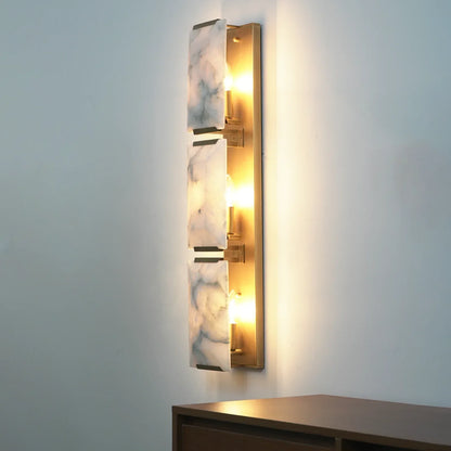 Alabaster Rectangular Wall Lamp