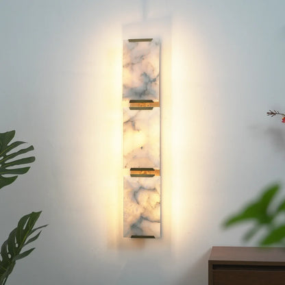 Alabaster Rectangular Wall Lamp