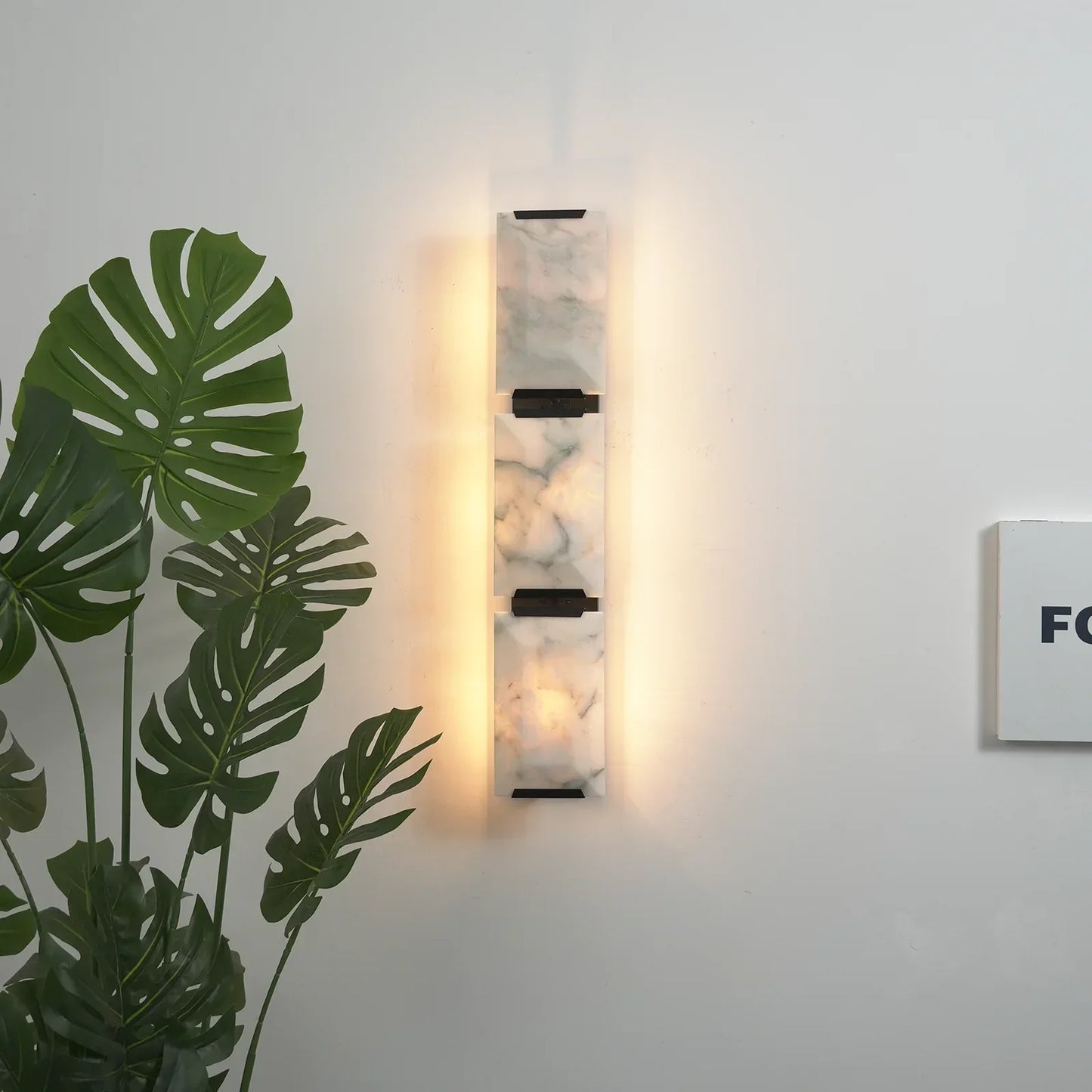 Alabaster Rectangular Wall Lamp