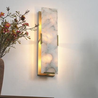 Alabaster Rectangular Wall Lamp