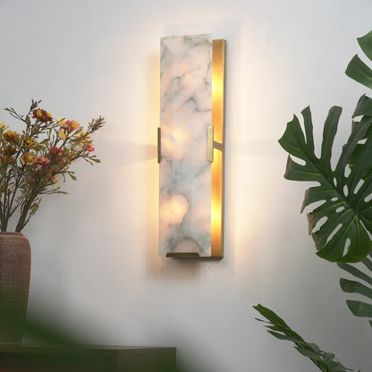 Alabaster Rectangular Wall Lamp