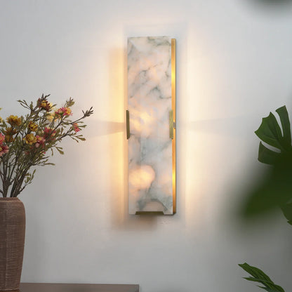 Alabaster Rectangular Wall Lamp