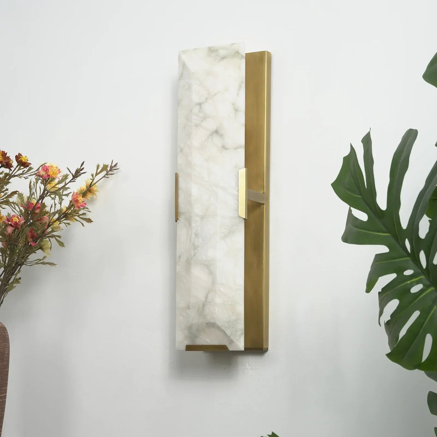 Alabaster Rectangular Wall Lamp