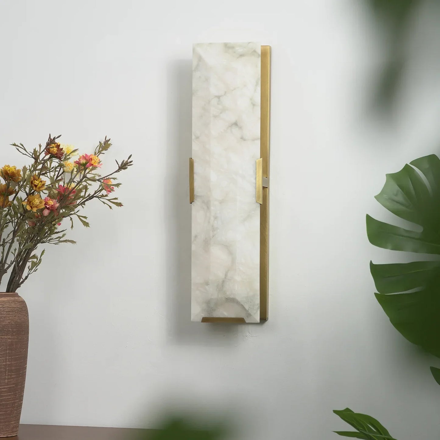 Alabaster Rectangular Wall Lamp
