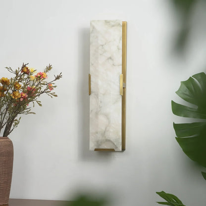 Alabaster Rectangular Wall Lamp