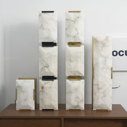 Alabaster Rectangular Wall Lamp