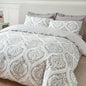 Tache Dreamy Moon Sky Ogee Damask Heather Gray White Duvet Cover (TB300)
