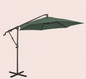 10 ft Cantilever Patio Umbrella with Crank – Multiple Colors