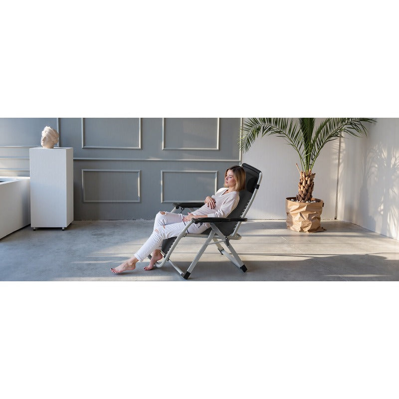 Zero Gravity Recliner Chair Foldable Patio Lounge w/Cup Holder & Cushion