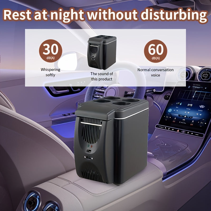 6L Portable Car Refrigerator Cooler & Warmer Mini Fridge Home Car Cup Holder