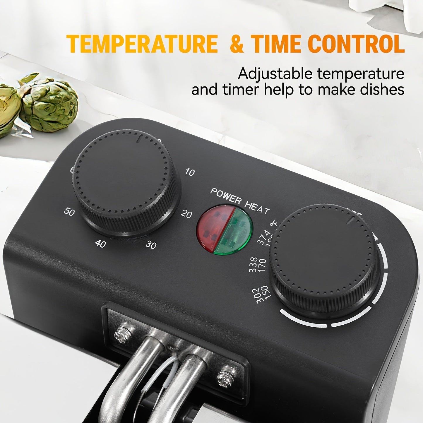 1700W Electric Deep Fryer 3L/5L Stainless Steel w Basket Timer Temperature