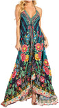 Sakkas Lizi 2025 Womens Maxi High-low Halter Handkerchief Long Dress Beach Party