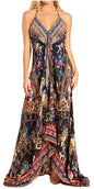 Sakkas Lizi 2025 Womens Maxi High-low Halter Handkerchief Long Dress Beach Party
