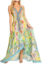 Sakkas Lizi 2025 Womens Maxi High-low Halter Handkerchief Long Dress Beach Party