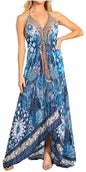 Sakkas Lizi 2025 Womens Maxi High-low Halter Handkerchief Long Dress Beach Party