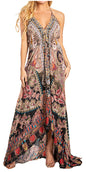 Sakkas Lizi 2025 Womens Maxi High-low Halter Handkerchief Long Dress Beach Party