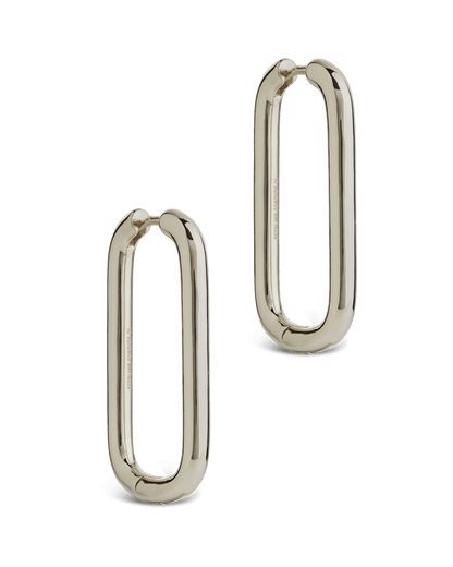 Kaylani Elongated Geo Hoops