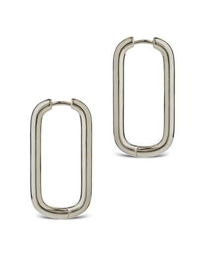 Kaylani Elongated Geo Hoops