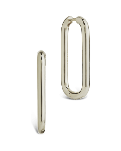 Kaylani Elongated Geo Hoops