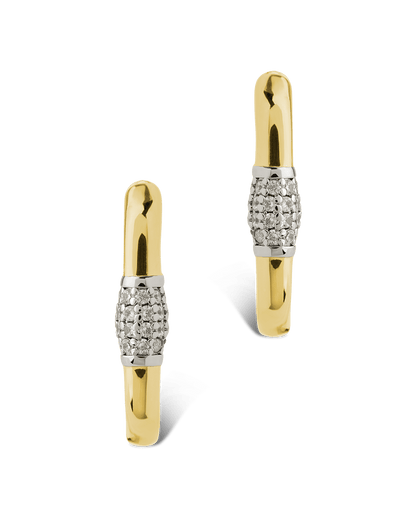 Tanya CZ Dualtone Carabiner Hoops