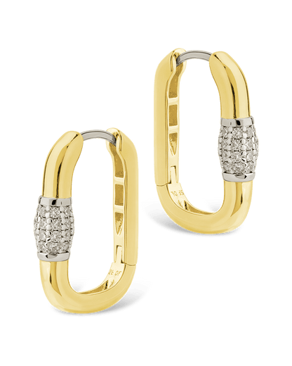 Tanya CZ Dualtone Carabiner Hoops
