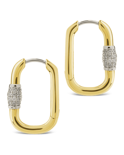 Tanya CZ Dualtone Carabiner Hoops