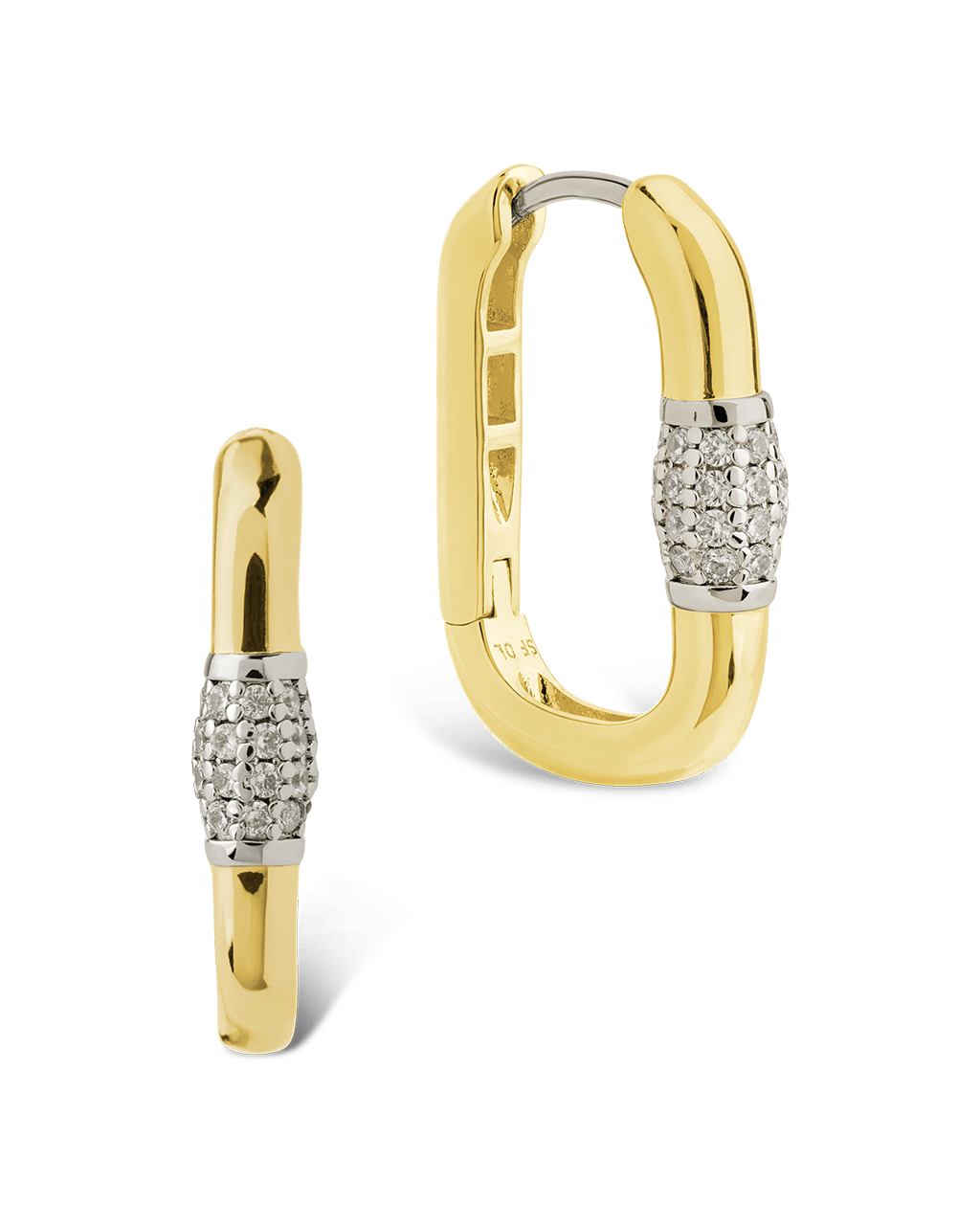 Tanya CZ Dualtone Carabiner Hoops