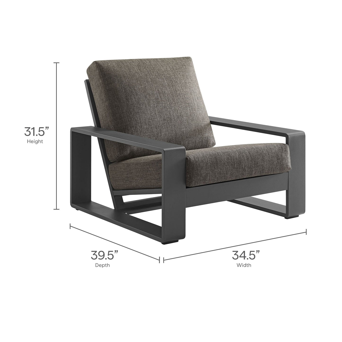 Lirienne Outdoor Patio Aluminum Armchair by Modway