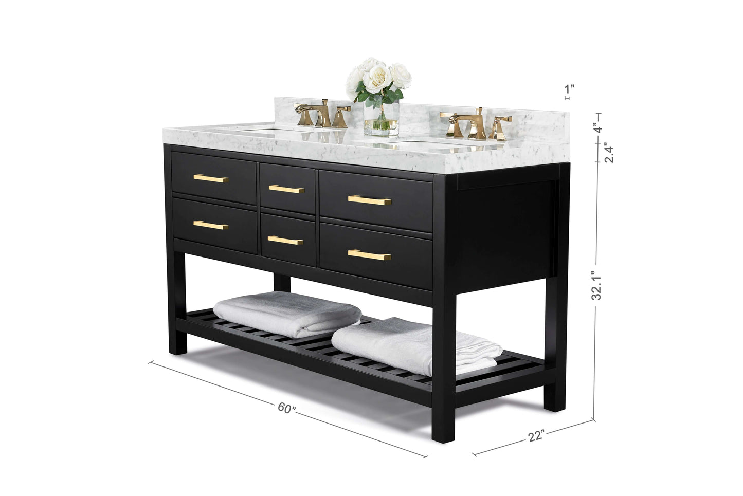 Elizabeth 60" Bath Vanity Set