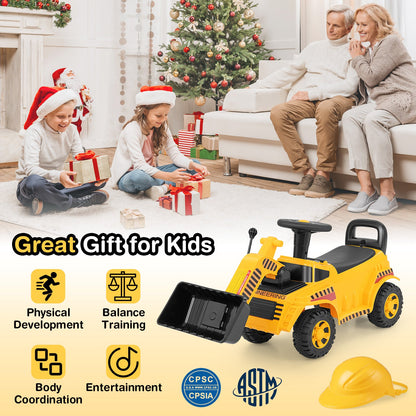 Excavator Digger Toy with Adjustable Bucket-Yellow