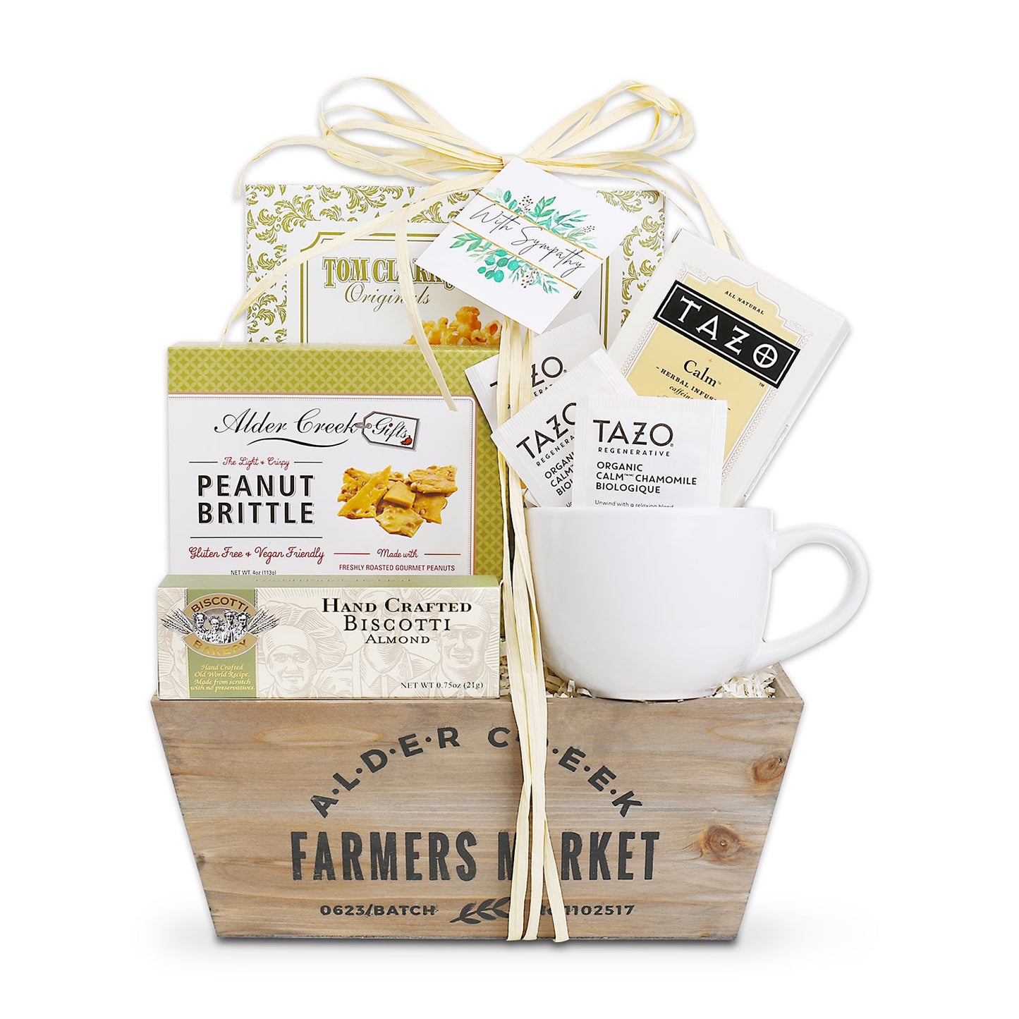 With Sympathy Tea Gift Basket