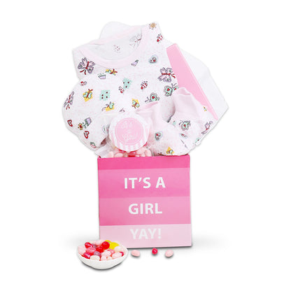 It's A Girl New Baby Gift Basket