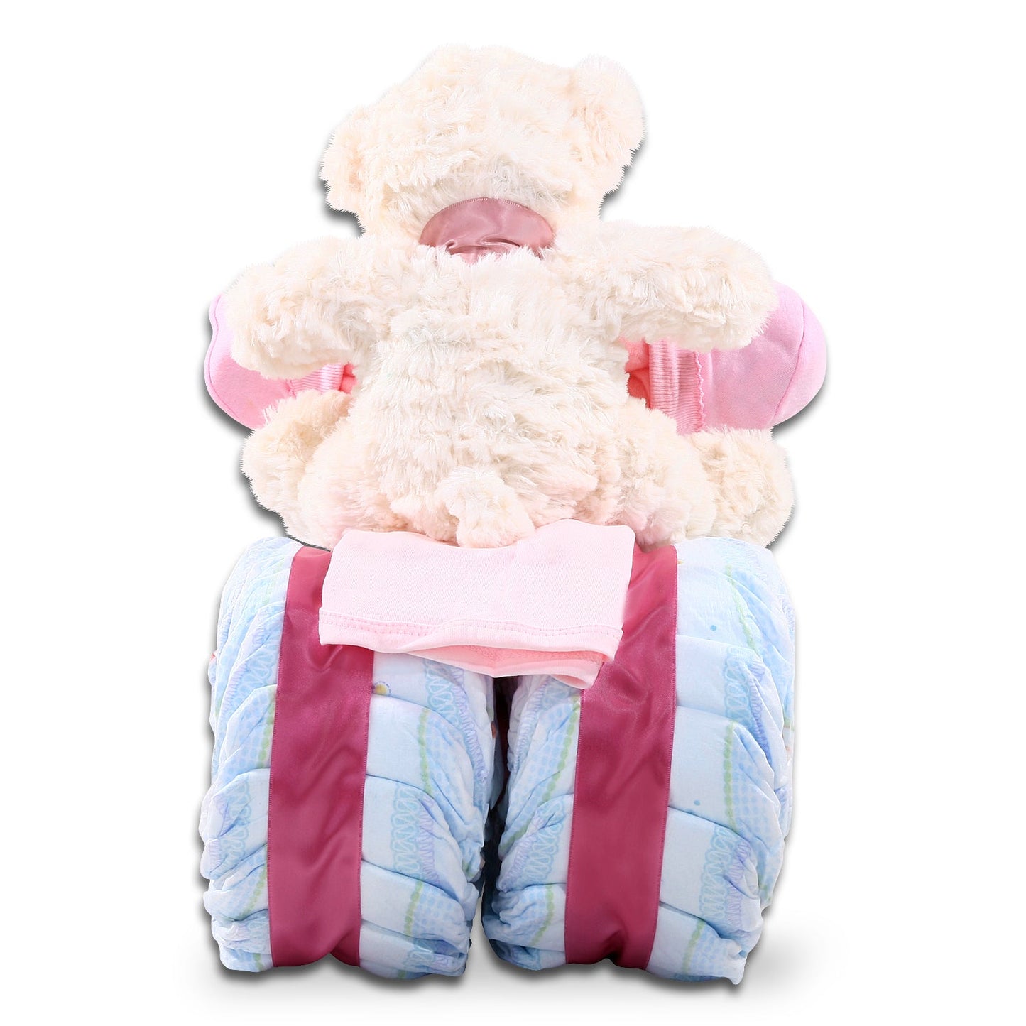 Pink Tricycle Diaper Cake Gift Basket