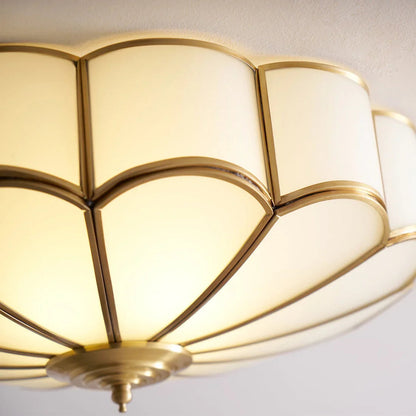 Floral Glass Flush Mount Ceiling Light