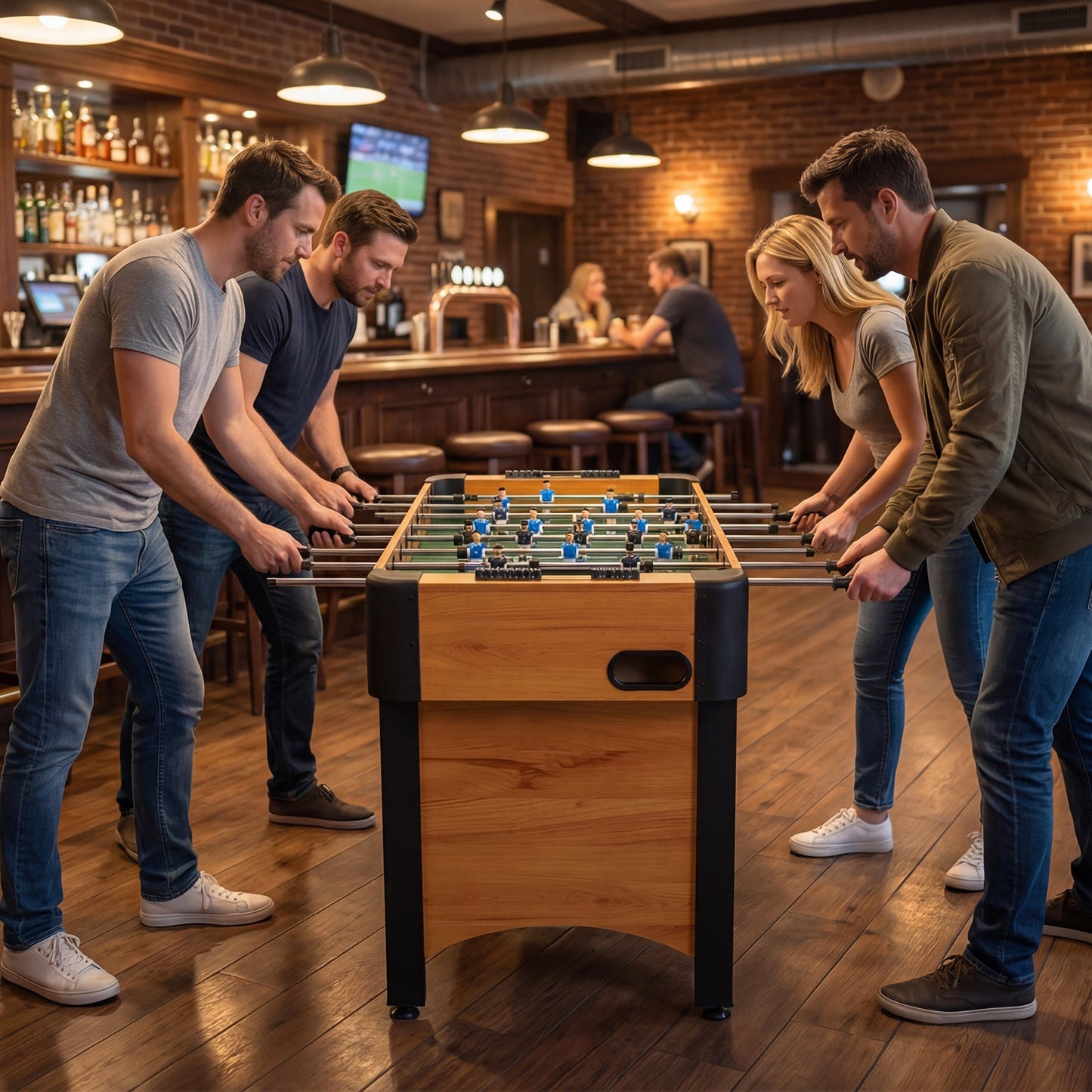 Foosball Table Competition Full Size Soccer Game Table with 22 Players