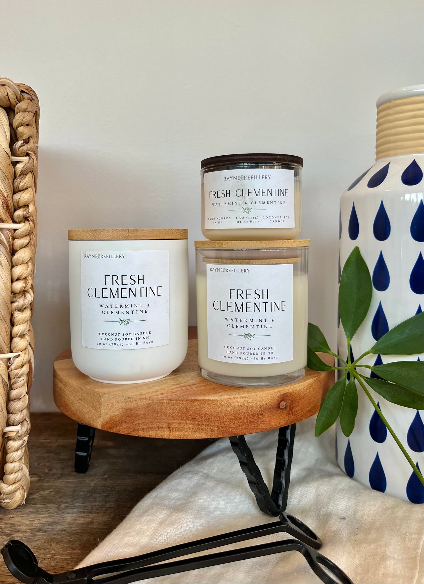 Fresh Clementine – Eco-Friendly Vegan Coconut Soy Candle