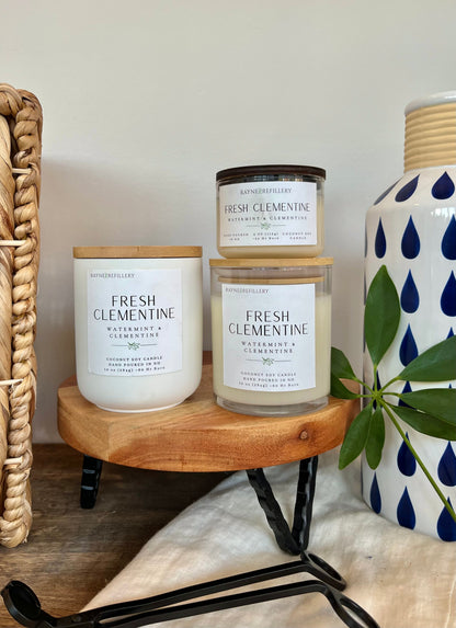 Fresh Clementine – Eco-Friendly Vegan Coconut Soy Candle