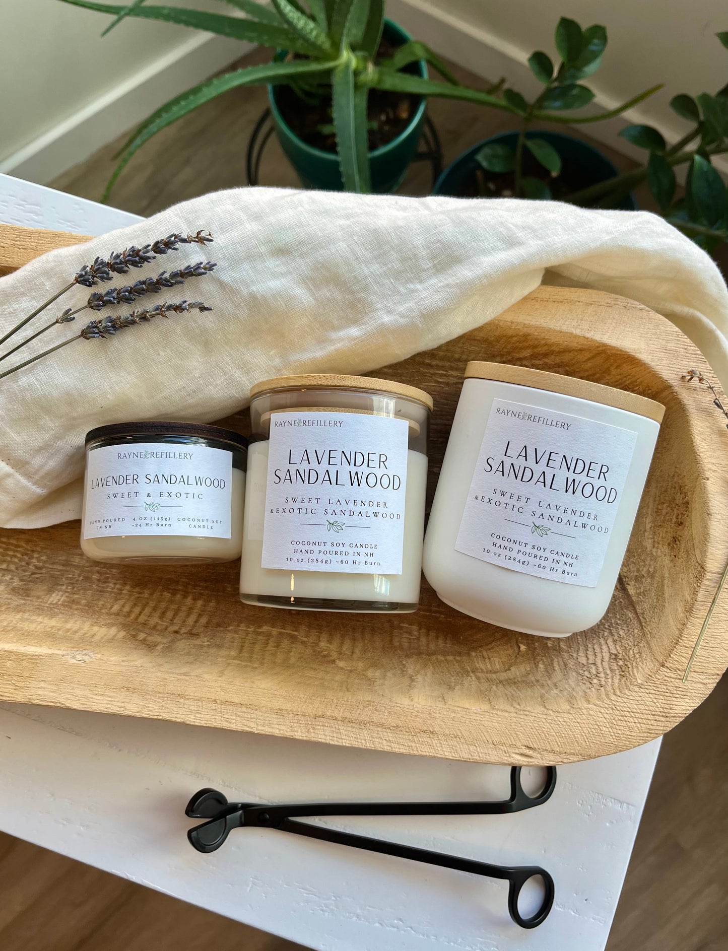 Lavender Sandalwood – Clean Burning Vegan Coconut Soy Candle