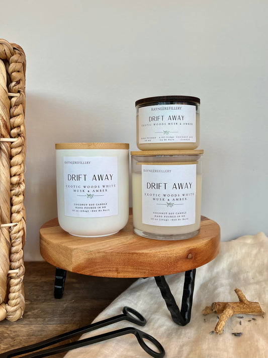 Drift Away – Clean Burning Natural Coconut Soy Candle