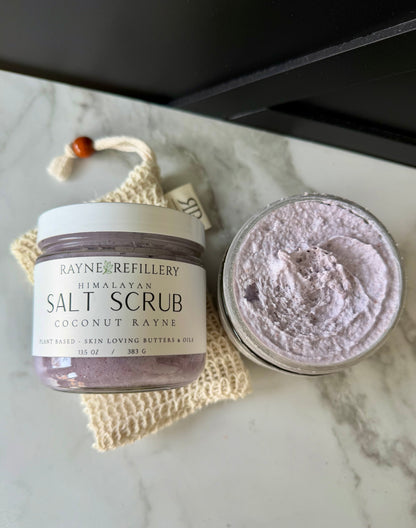 Coconut Rayne Pink Himalayan Salt Scrub - Whipped Exfoliating Body Scrub