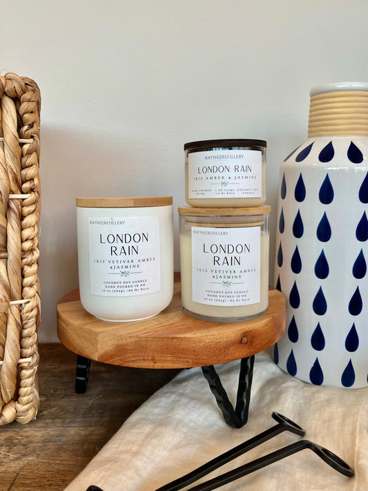 London Rain – Natural Clean Burning Coconut Soy Candle
