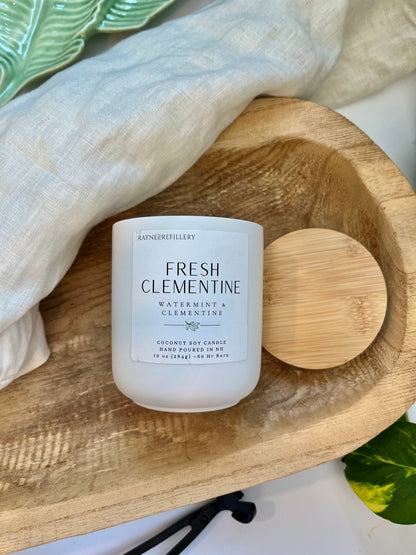 Fresh Clementine – Eco-Friendly Vegan Coconut Soy Candle