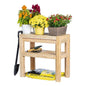 2 Tier Adjustable Cedar Wood Garden Storage Shelves - Made In USA