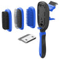 Pet Life ® 'Conversion' 5-in-1 Interchangeable Dematting and Deshedding Bristle Pin and Massage Grooming Pet Comb