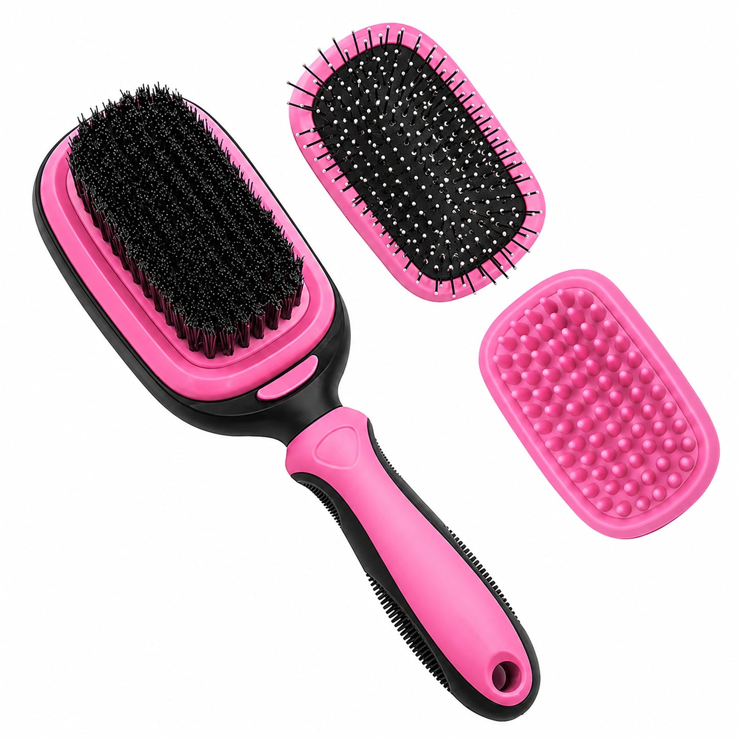 Pet Life ® 'Conversion' 5-in-1 Interchangeable Dematting and Deshedding Bristle Pin and Massage Grooming Pet Comb